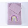 Σετ Παιδικές Πετσέτες 2 Τεμαχίων Nef-Nef  Water Rainbow Lilac 30x50,70x140