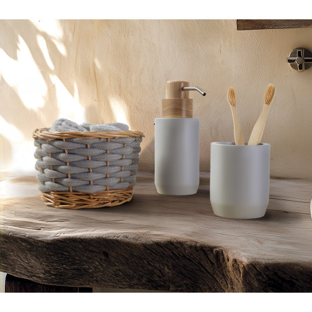 Καλαθάκι Με Λαβέτες 5 Τεμαχίων Nef-Nef Borra Cream 30x30