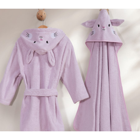 Βρεφικό Μπουρνούζι Nef-Nef Mon Petit Jardin Lilac 02