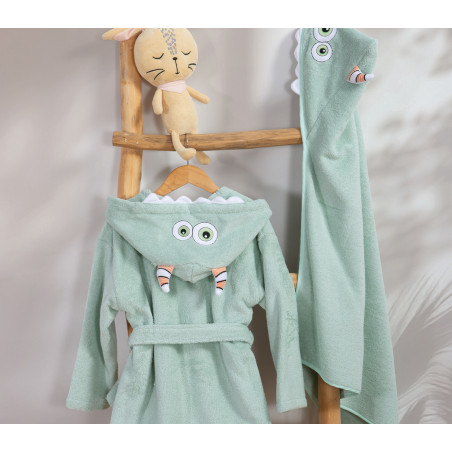 Βρεφικό Μπουρνούζι Nef-Nef Alphabet Monster Pistachio 02