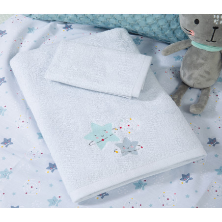 Σετ Βρεφικές Πετσέτες 2 Τεμαχίων Nef-Nef Explore The Universe L.Blue 30x50,70x140
