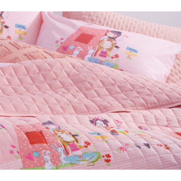 Παιδικό Κουβερλί Μονό Nef-Nef Camping Coral...