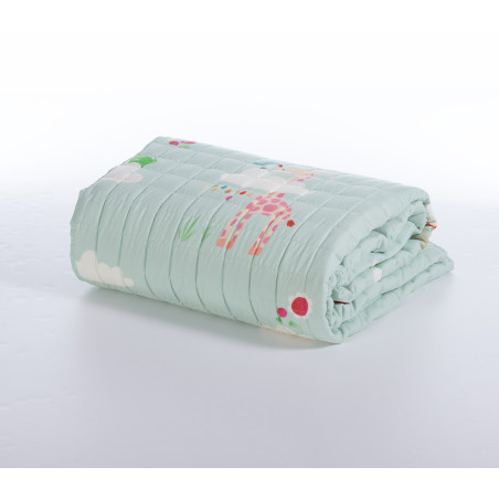 Παιδικό Κουβερλί Μονό Nef-Nef Sky Is A Zoo Mint 180x240