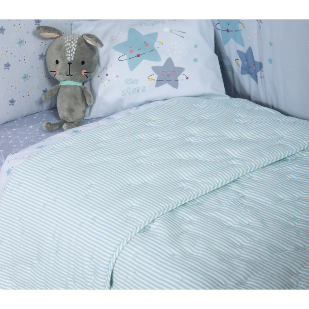 Βρεφικό Κουβερλί Nef-Nef Special Aqua 110x150