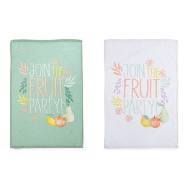 Ποτηρόπανο Βελουτέ Nef-Nef Fruit Party White 40x60