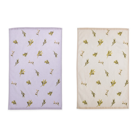 Ποτηρόπανο Βελουτέ Nef-Nef Olive Ecru 40x60