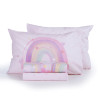 Σετ Παιδικά Σεντόνια Μονά 3 Τεμαχίων Nef-Nef Water Rainbow Lilac 170x260