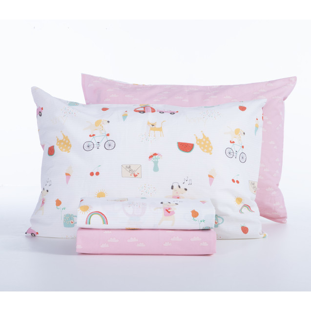 Σετ Παιδικά Σεντόνια Μονά 3 Τεμαχίων Nef-Nef...