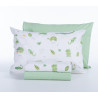 Σετ Παιδικά Σεντόνια Μονά 3 Τεμαχίων Nef-Nef Cute Reptiles White/Green 170x260