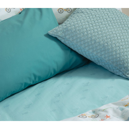 Σετ Παιδικά Σεντόνια Μονά 3 Τεμαχίων Nef-Nef Pacific Aqua 170x260