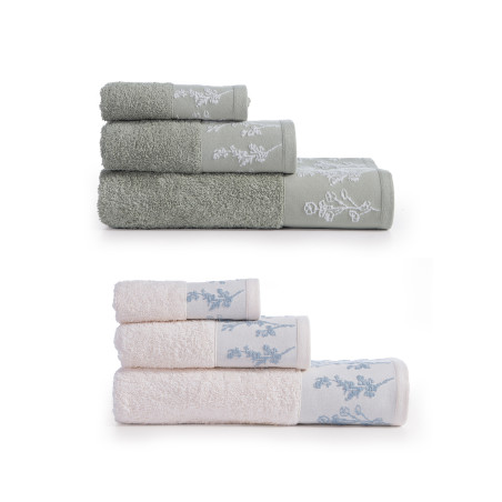 Σετ Πετσέτες 3 Τεμαχίων Nef-Nef Claris Green 30x50,50x90,70x140