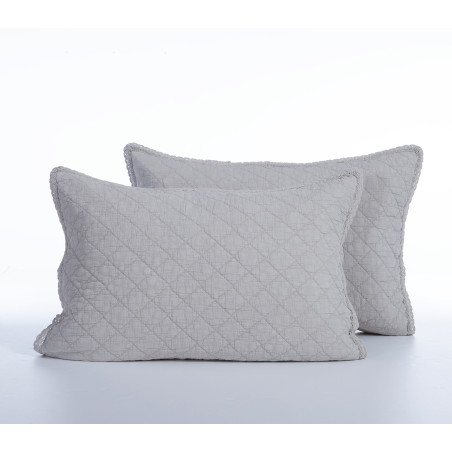 Σετ Μαξιλαροθήκες Διακόσμησης 2 Τεμαχίων Nef-Nef Brunno Silver 52x72