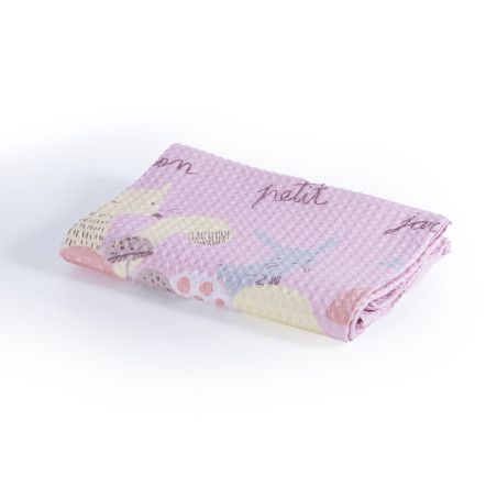 Βρεφική Κουβέρτα Πικέ Αγκαλιάς Nef-Nef Mon Petit Jardin Lilac 80x110