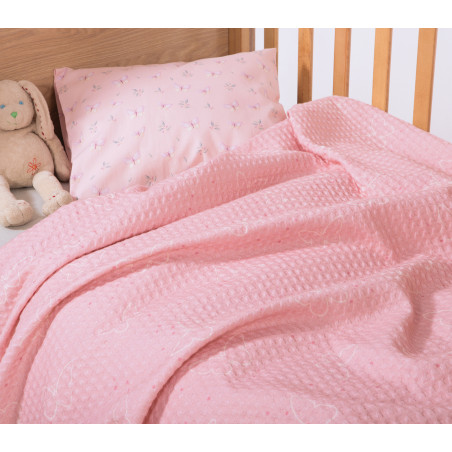 Κουβέρτα Κούνιας Nef-Nef Wings Of Joy Pink 110x150