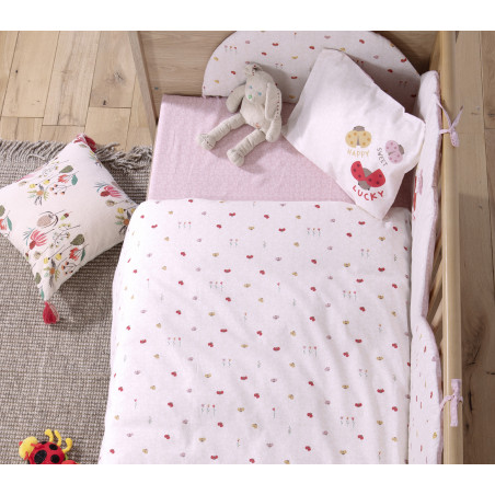 Σετ Σεντόνια Κούνιας 3 Τεμαχίων Nef-Nef Lady Bug Ecru 120x170