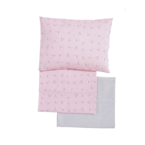 Σετ Σεντόνια Κούνιας 3 Τεμαχίων Nef-Nef Wings Of Joy Pink...