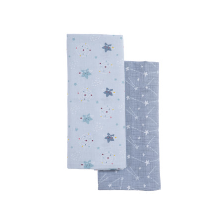 Σετ Σεντόνια Λίκνου 2 Τεμαχίων Nef-Nef Explore The Universe L.Blue 70x120