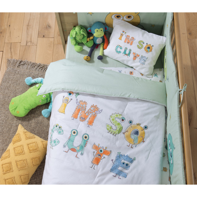 Βρεφικό Κουβερλί Nef-Nef Alphabet Monster...