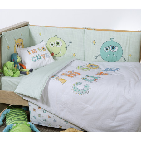 Πάντα Κούνιας Nef-Nef Alphabet Monster Pistachio 60+67+60x40