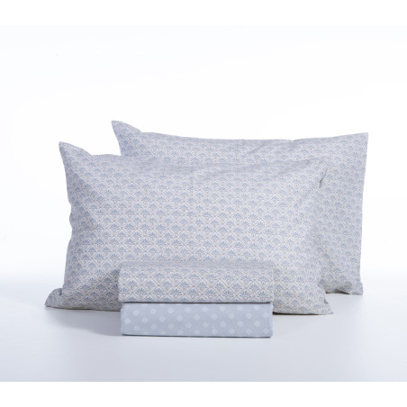 Σετ Σεντόνια King Size με Λάστιχο 4 Τεμαχίων Nef-Nef Keylan Blue 180x200+35