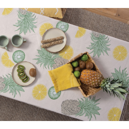 Τραπεζομάντηλο Αλέκιαστο Nef-Nef Coctail Cream 140x180