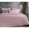 Σετ Σεντόνια King Size με Λάστιχο 4 Τεμαχίων Nef-Nef Casual Stripe Peach 180x200+32
