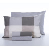 Σετ Σεντόνια Μονά με Λάστιχο 3 Τεμαχίων Nef-Nef Casual Check Grey 100x200+35
