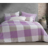 Σετ Σεντόνια King Size με Λάστιχο 4 Τεμαχίων Nef-Nef Casual Check Mauve 180x200+32