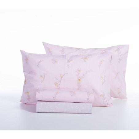 Σετ Σεντόνια Μονά 3 Τεμαχίων Nef-Nef Irida Pink 170x270