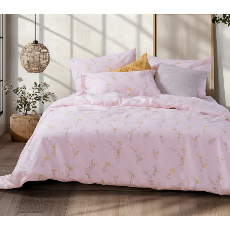 Σετ Σεντόνια Μονά με Λάστιχο 3 Τεμαχίων Nef-Nef Irida Pink 100x200+35