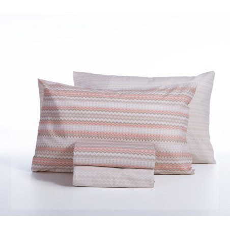 Σετ Σεντόνια Διπλά 4 Τεμαχίων Nef-Nef Quantro Beige 200x270