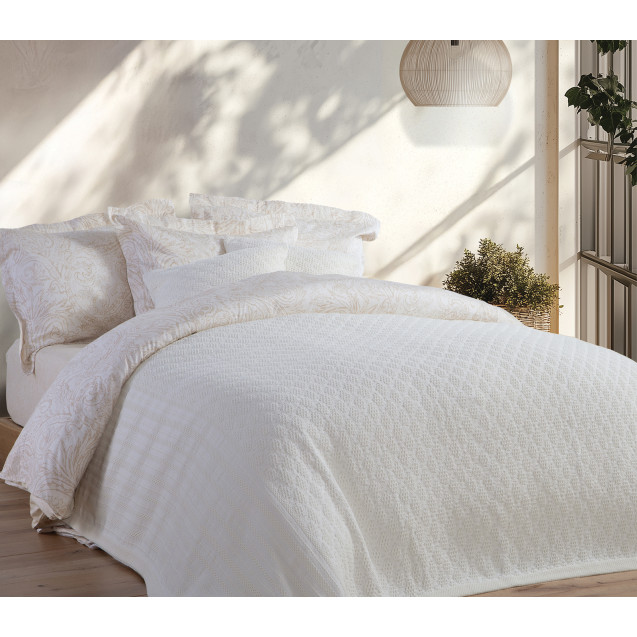 Κουβέρτα Υπέρδιπλη Nef-Nef  Ventora Ecru 230x250