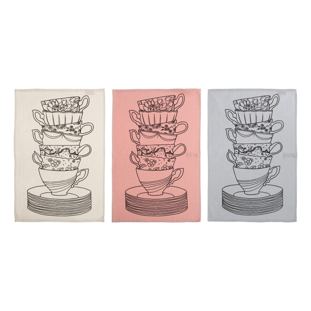 Ποτηρόπανο Nef-Nef My Cup Of Tea Grey 40x60