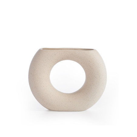 Κεραμικό Διακοσμητικό Βάζο Nef-Nef Jagi Ecru 17,5x5x13,5