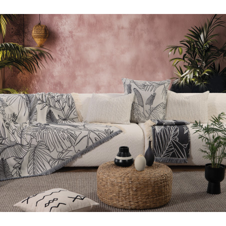 Μαξιλάρι Διακόσμησης Nef-Nef Grow Deco Ecru/Black 50x50