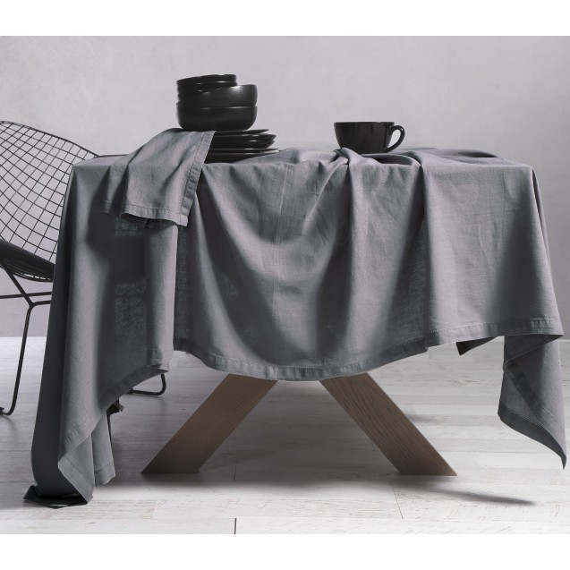 Τραπεζομάντηλο Nef-Nef Cotton-Linen Grey 150x250