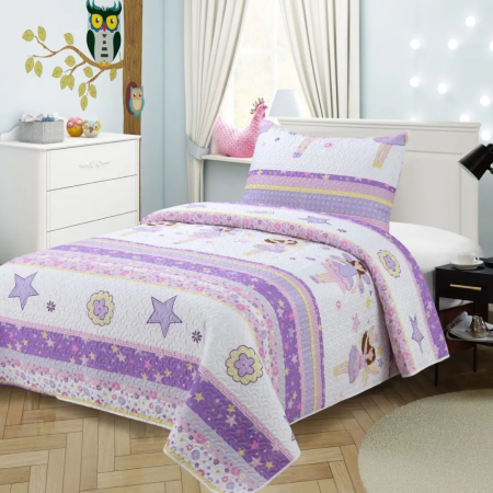  Σετ Παιδικό Κουβερλί Μονό 2 Τεμαχίων Dimcol Εμπριμέ 421 160x220